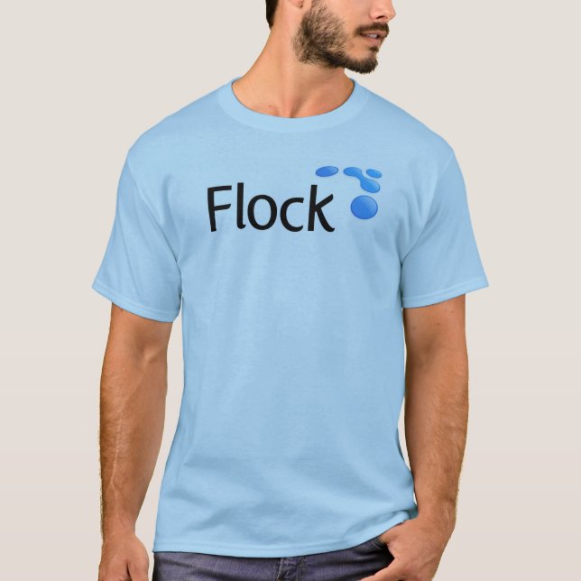 blåttflock t-shirt (Framsida)