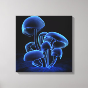 BlåttFluorescence kvadrerar Canvastryck