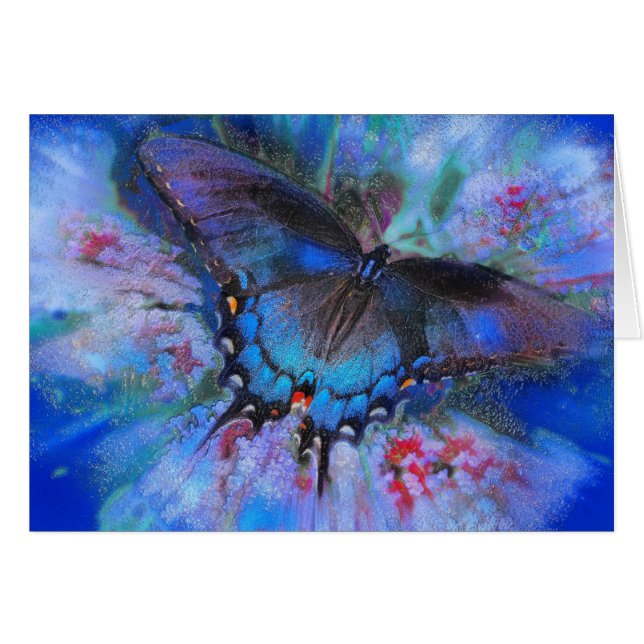 Blåttflyg Hälsningskort (Framsidan Horizontal)