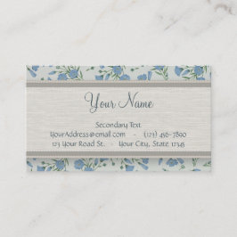 Blåttförgätmigejblommigt och marmor med monogramen visitkort