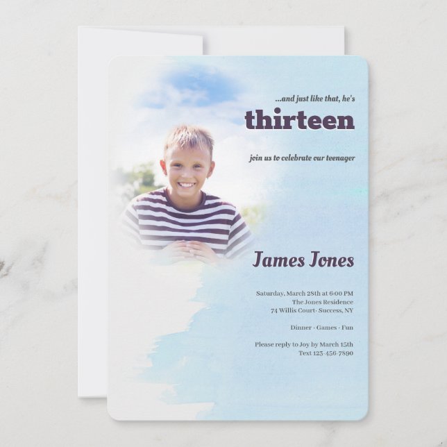 Blåttfotofödelsedagsfest inbjudan (Framsida)