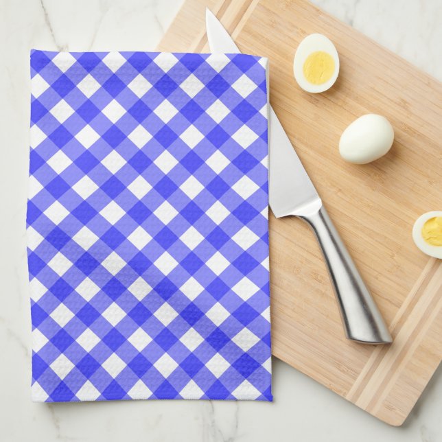 BlåttGingham Kökshandduk (Vikt i Fjärdedel)