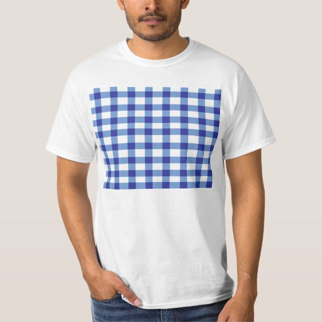BlåttGingham Tee Shirt (Framsida)