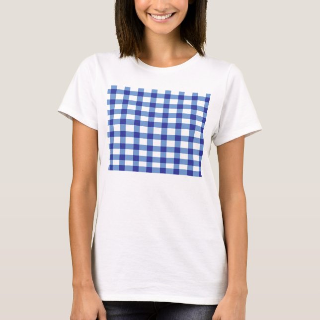 BlåttGingham Tee Shirt (Framsida)