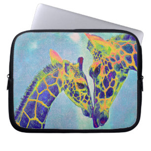 blåttgiraffbärbar dator laptop sleeve