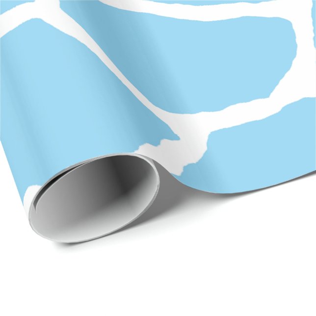 Blåttgiraffet flår mönster som slår in papper presentpapper (Rullad Hörn)