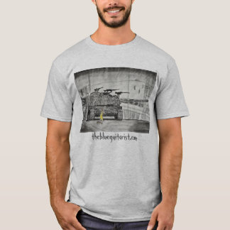 Blåttgitarrist"den David & Goliath" T-tröja Tee