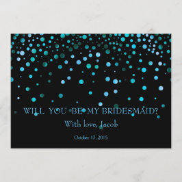 Blåttglitter ska dig är min brudtärnainbjudan inbjudningar