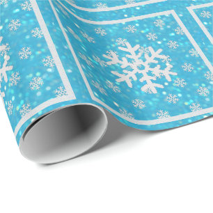 BlåttGlitz: Snöflingor som slår in papper Presentpapper