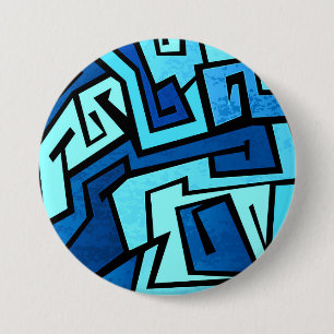 Blåttgrafittidesign Knapp