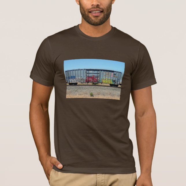 Blåttgrafittitåg T Shirt (Framsida)