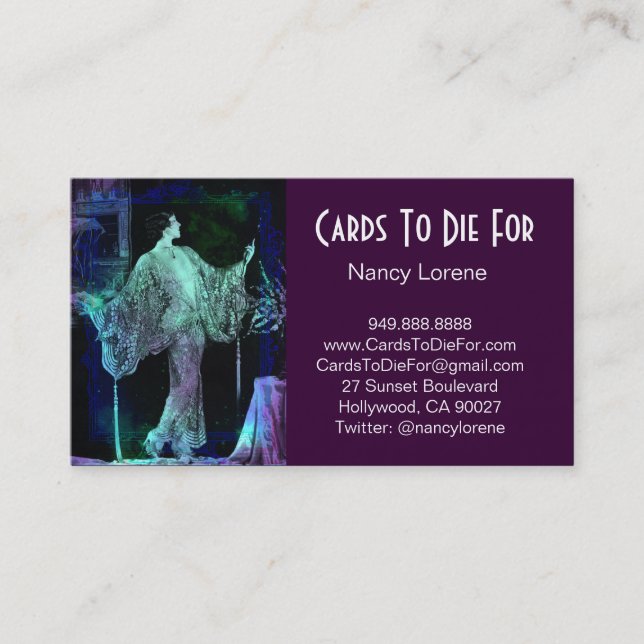 Blåttgröntdröm - Vanya Visitkort (Framsida)