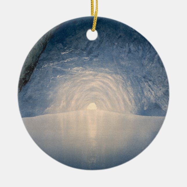 BlåttGrotto, ö av Capri, italienprydnad Julgransprydnad Keramik (Framsidan)