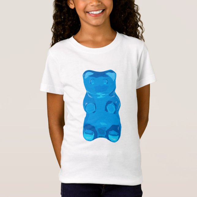 BlåttGummybear illustration T-shirt (Framsida)