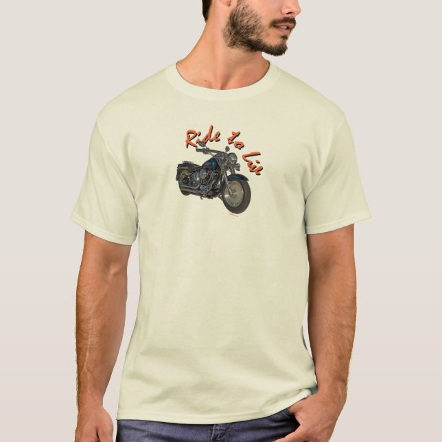 BlåttHarley motorcykel T-shirt (Framsida)