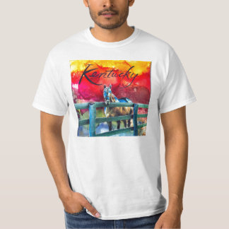 Blåtthäst i blågräset t-shirt