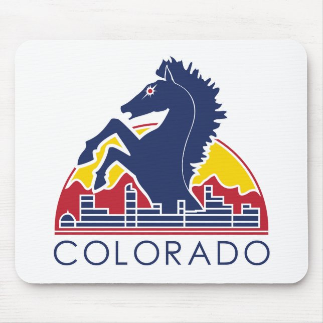 BlåtthästColorado logotyp Musmatta (Framsidan)