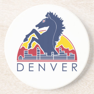 BlåtthästDenver logotyp Underlägg