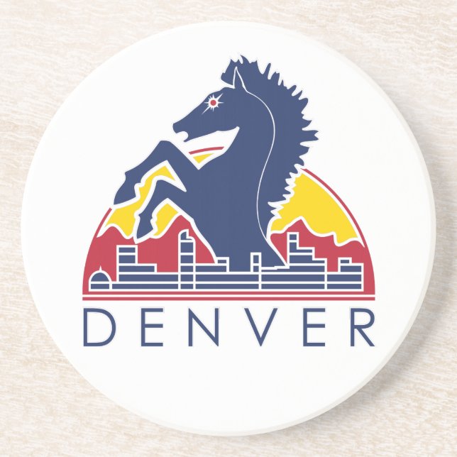 BlåtthästDenver logotyp Underlägg (Framsidan)