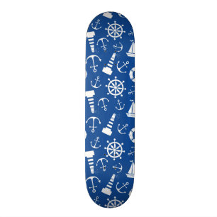 Blåtthavsmönster Old School Skateboard Bräda 18 Cm