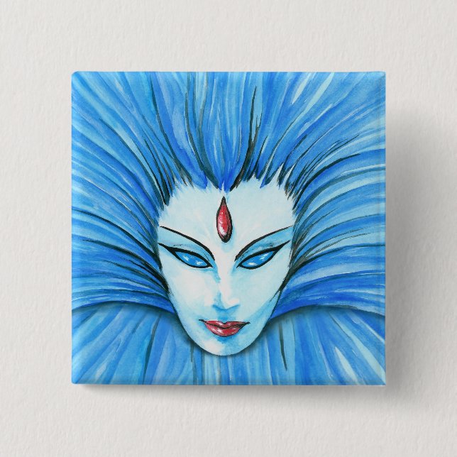 Blåtthäxa Knapp (Framsida)