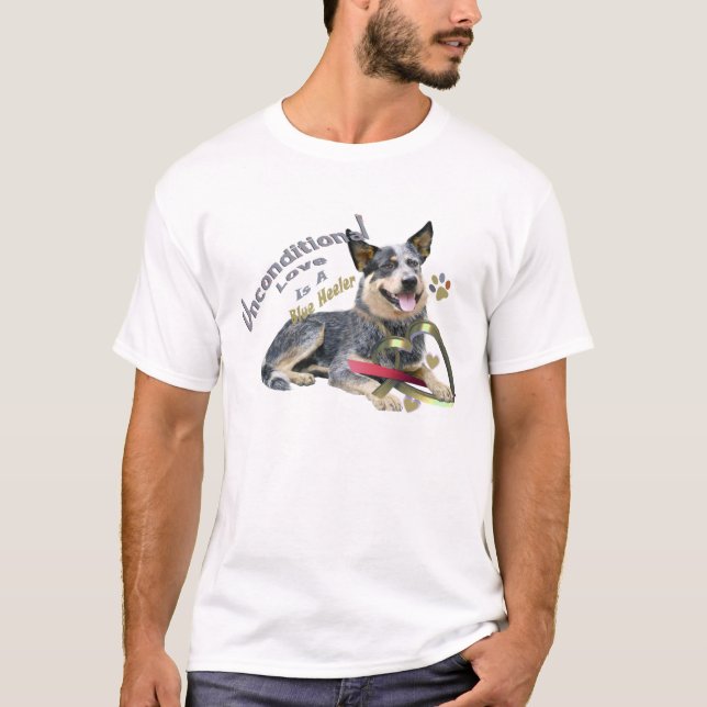 BlåttHeeler ovillkorlig kärlek T-shirt (Framsida)