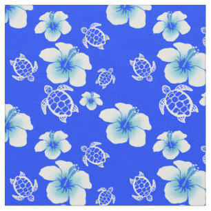 BlåtthibiskusHonu hawaiibo Tyg