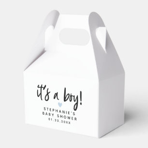 Blåtthjärta är det en pojkebaby shower presentaskar