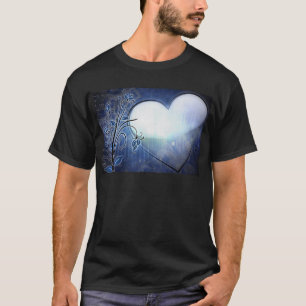 Blåtthjärtadesign T-shirt