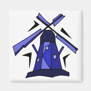 Blåttholländarekvarn Magnet
