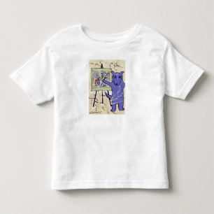 "Blåtthundar som konstnär" serie av konstnären T Shirt