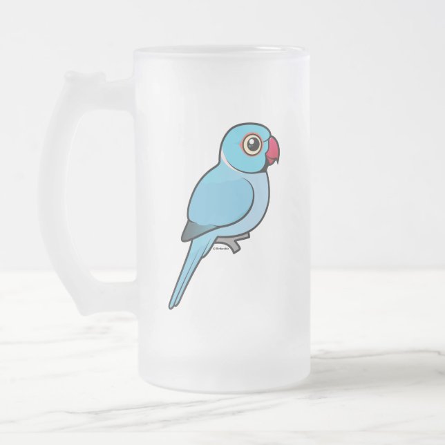 Blåttindier Ringneck Frostat Ölglas (Vänster)