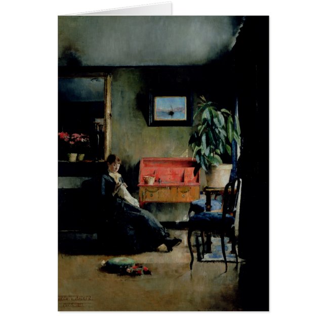 Blåttinsida, 1883 hälsningskort (Framsidan)