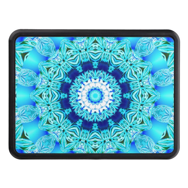 Blåttisexponeringsglas, delikat abstrakt Cyan Dragkroksskydd (Framsidan)