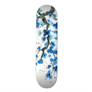 Blåttjapanen blomstrar skateboarden mini skateboard bräda 18,5 cm