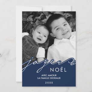 BlåttJoyeux Noël foto Julkort