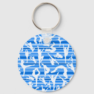 BlåttjubelSilhouette Keychain Nyckelring