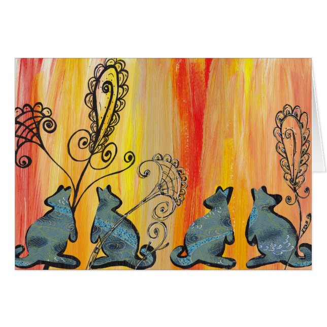 Blåttkängurur Hälsningskort (Framsidan Horizontal)