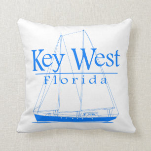 BlåttKey West segling Kudde