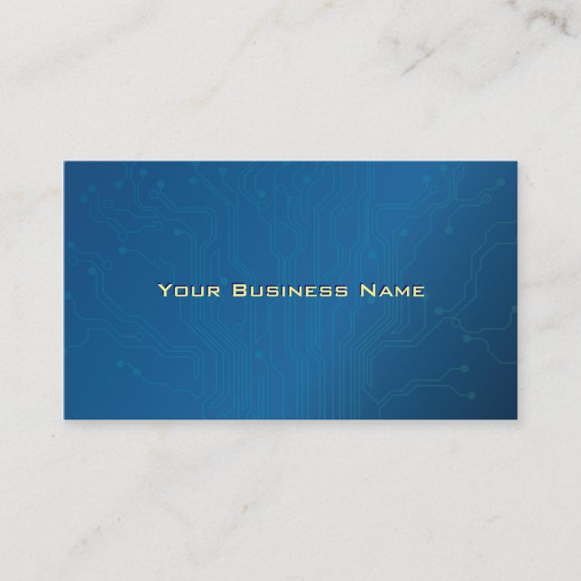 Blåttkick - tech går runt stiger ombord visitkort (Framsida)