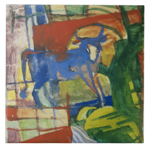 Blåttko, 1914 (tempera på papper) kakelplatta