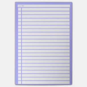 Blåttkontrollista Post-it Block