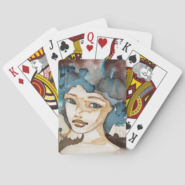 Blåttkvinna Casinokort (Baksidan)
