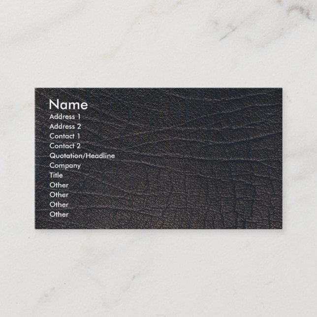 Blåttläderstruktur Visitkort (Framsida)