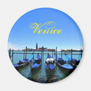 Blåttlagun i Venedig, italien Magnet
