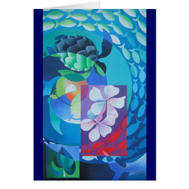 "BLÅTTLAGUNDROPP ", HÄLSNINGSKORT (Framsidan)