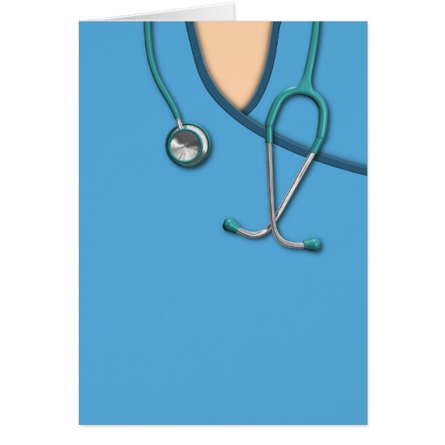 Blåttläkarundersökningen skurar hälsningskort (Framsidan)