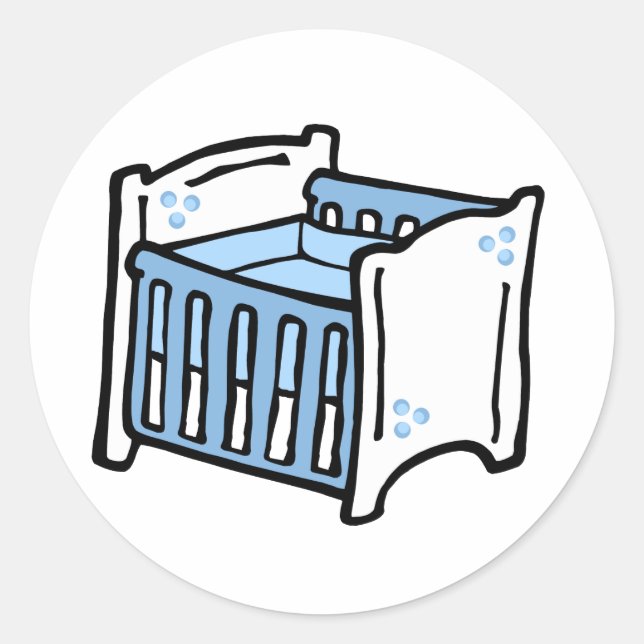 blåttlathund runt klistermärke (Framsida)