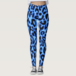BlåttLeopard Leggings