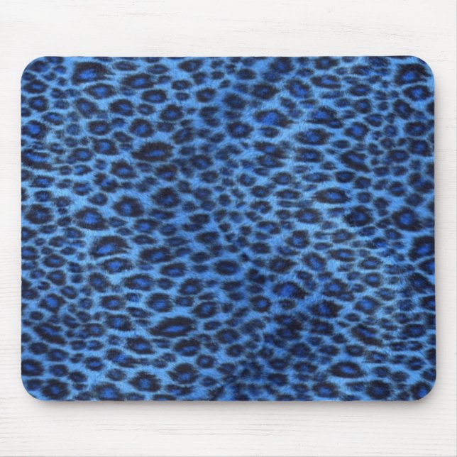 BlåttLeopardtryck Mousepad Musmatta (Framsidan)